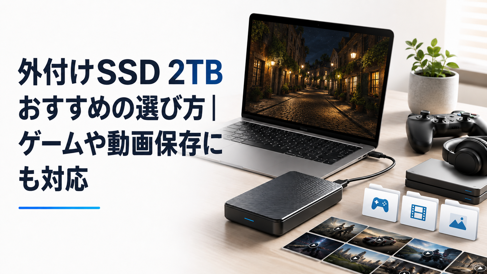 外付けSSD 2TBおすすめの選び方｜ゲームや動画保存にも対応