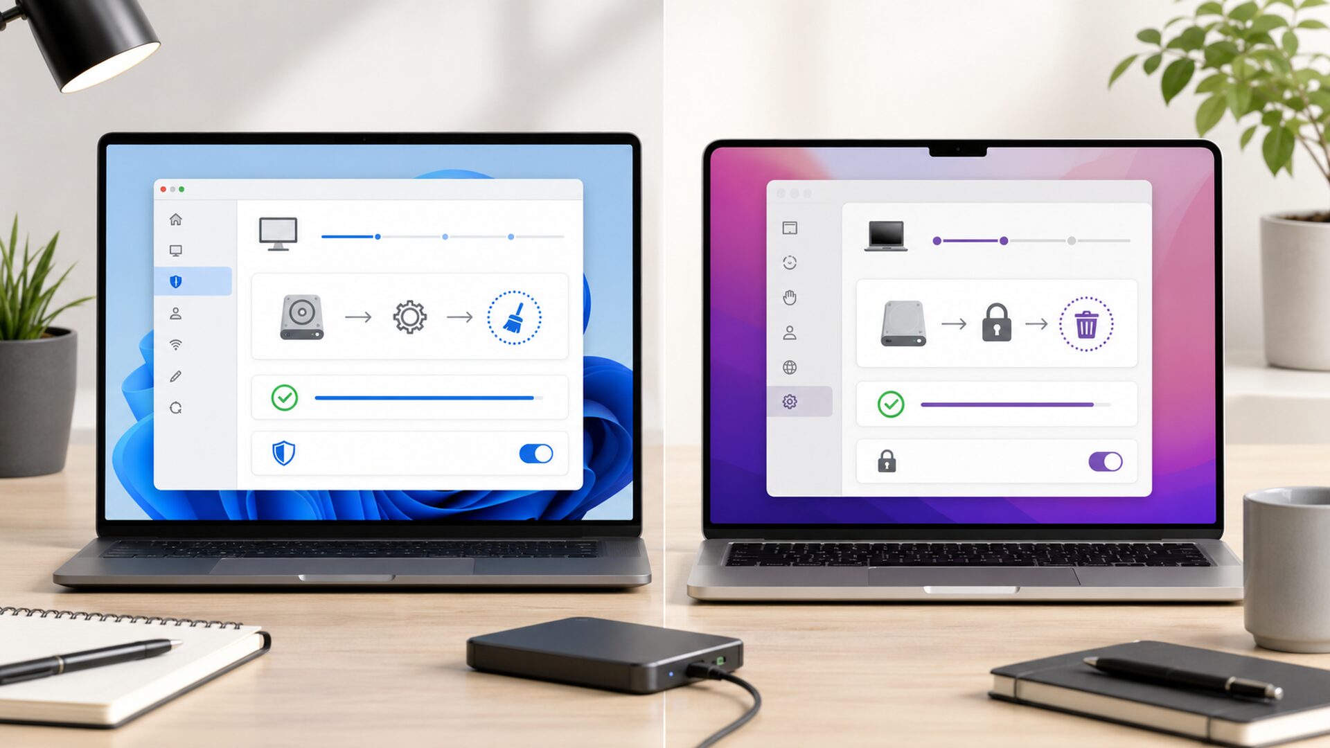 Macのデータを消去して初期状態へ戻すイメージ